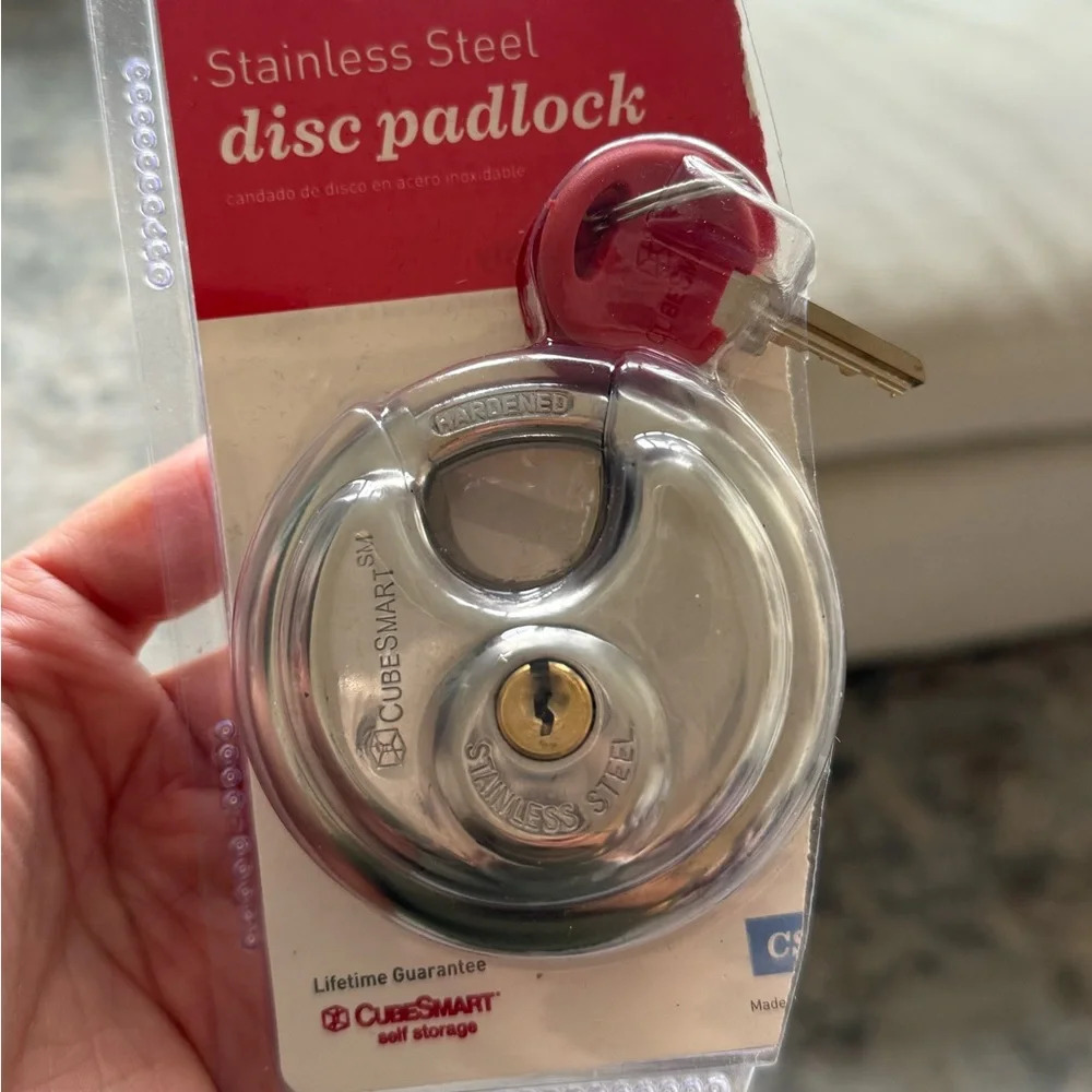 Stainlesss Steel Disk Padlock Storage Lock
